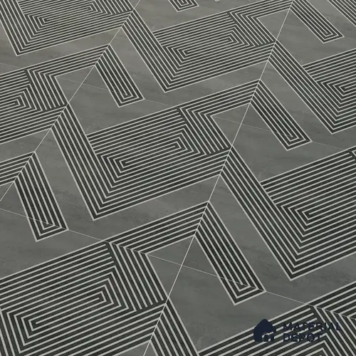 Parking Floor Tile TL 03391 B Engrave Smokey 16 x 16 inch Anti Slip Matte Finish Heavy Duty Vitrified Tile - 12 mm | Suitable For Garage, Driveway, Terrace | Pattern Alignment May Vary | 2-3 mm Spacer is Mandatory