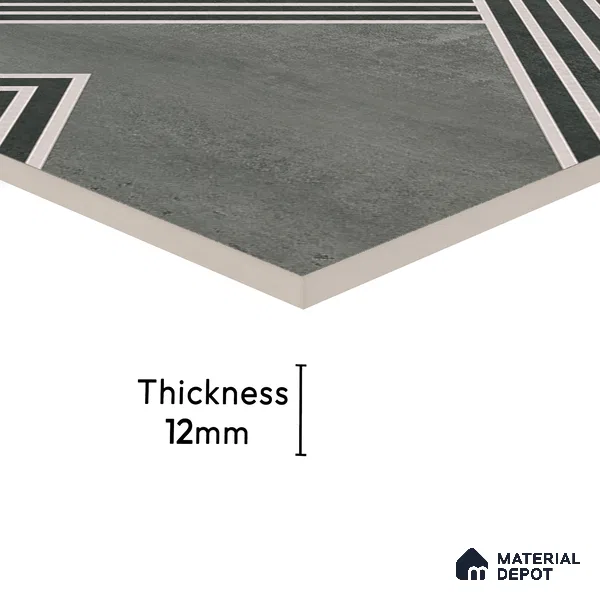 Parking Floor Tile TL 03391 B Engrave Smokey 16 x 16 inch Anti Slip Matte Finish Heavy Duty Vitrified Tile - 12 mm | Suitable For Garage, Driveway, Terrace | Pattern Alignment May Vary | 2-3 mm Spacer is Mandatory (Sample)