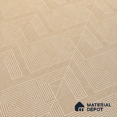 Parking Floor Tile TL 03391 A Engrave Beige 16 x 16 inch Anti Slip Matte Finish Heavy Duty Vitrified Tile - 12 mm | Suitable For Garage, Driveway, Terrace | Pattern Alignment May Vary | 2-3 mm Spacer is Mandatory
