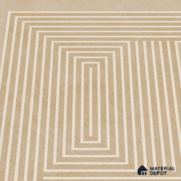 Parking Floor Tile TL 03391 A Engrave Beige 16 x 16 inch Anti Slip Matte Finish Heavy Duty Vitrified Tile - 12 mm | Suitable For Garage, Driveway, Terrace | Pattern Alignment May Vary | 2-3 mm Spacer is Mandatory