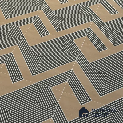 Parking Floor Tile TL 03391 H Engrave Tan 16 x 16 inch Anti Slip Matte Finish Heavy Duty Vitrified Tile - 12 mm | Suitable For Garage, Driveway, Terrace | Pattern Alignment May Vary | 2-3 mm Spacer is Mandatory (Sample)