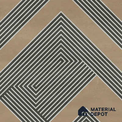 Parking Floor Tile TL 03391 H Engrave Tan 16 x 16 inch Anti Slip Matte Finish Heavy Duty Vitrified Tile - 12 mm | Suitable For Garage, Driveway, Terrace | Pattern Alignment May Vary | 2-3 mm Spacer is Mandatory (Sample)