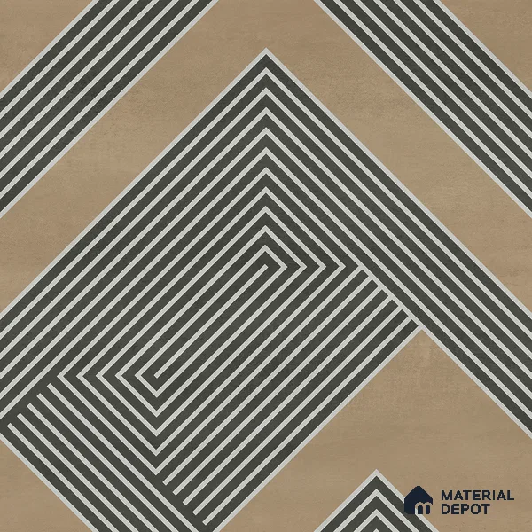 Parking Floor Tile TL 03391 H Engrave Tan 16 x 16 inch Anti Slip Matte Finish Heavy Duty Vitrified Tile - 12 mm | Suitable For Garage, Driveway, Terrace | Pattern Alignment May Vary | 2-3 mm Spacer is Mandatory (Sample)