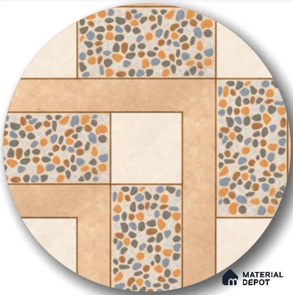 Parking Floor Tile TL 03389 B Enigma Beige 16 x 16 inch Matte Finish Anti Slip Vitrified Tile - 12 mm | Pattern Alignment May Vary | 2-3 mm Spacer is Mandatory
