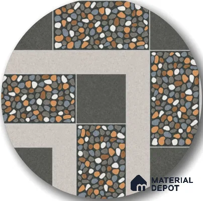 TL 03389 D Enigma Charcoal 400 x 400 mm Matte Finish Anti Slip Vitrified Parking Floor Tile - 12 mm (Sample)