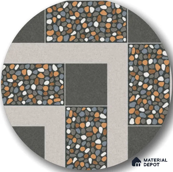 TL 03389 D Enigma Charcoal 400 x 400 mm Matte Finish Anti Slip Vitrified Parking Floor Tile - 12 mm (Sample)