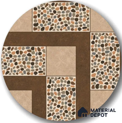 TL 03389 F Enigma Rust 400 x 400 mm Matte Finish Anti Slip Vitrified Parking Floor Tile - 12 mm | Pattern Alignment May Vary | 2-3 mm Spacer is Mandatory (Sample)