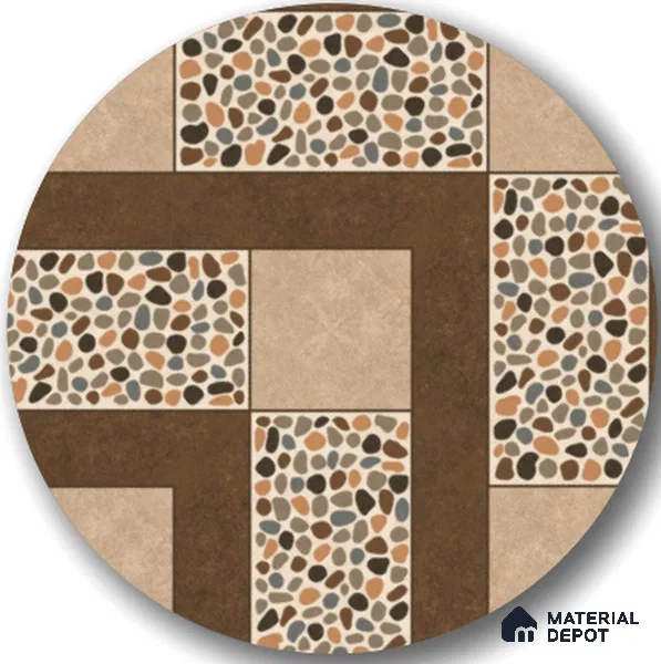 TL 03389 F Enigma Rust 400 x 400 mm Matte Finish Anti Slip Vitrified Parking Floor Tile - 12 mm | Pattern Alignment May Vary | 2-3 mm Spacer is Mandatory (Sample)