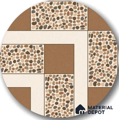 TL 03389 G Enigma Umber 400 x 400 mm Matte Finish Anti Slip Vitrified Parking Floor Tile - 12 mm | Pattern Alignment May Vary | 2-3 mm Spacer is Mandatory