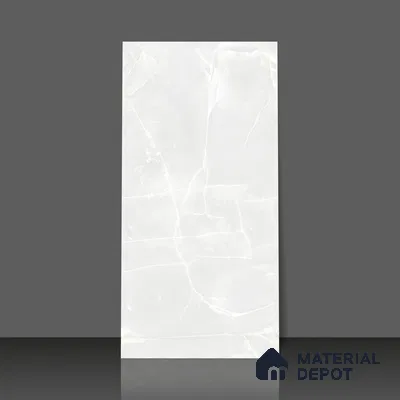 Carving Wall & Floor Tile Frosty White | TL 00359 | 4 ft x 2 ft Size | Matte Finish Vitrified Tile - 9 mm Thick | Suitable For Living Room, Bedroom, Bathroom