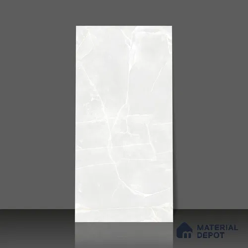 Carving Wall & Floor Tile Frosty White | TL 00359 | 4 ft x 2 ft Size | Matte Finish Vitrified Tile - 9 mm Thick | Suitable For Living Room, Bedroom, Bathroom