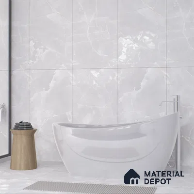 Carving Wall & Floor Tile Frosty White | TL 00359 | 4 ft x 2 ft Size | Matte Finish Vitrified Tile - 9 mm Thick | Suitable For Living Room, Bedroom, Bathroom