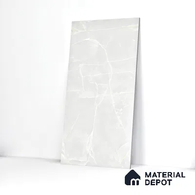 Carving Wall & Floor Tile Frosty White | TL 00359 | 4 ft x 2 ft Size | Matte Finish Vitrified Tile - 9 mm Thick | Suitable For Living Room, Bedroom, Bathroom