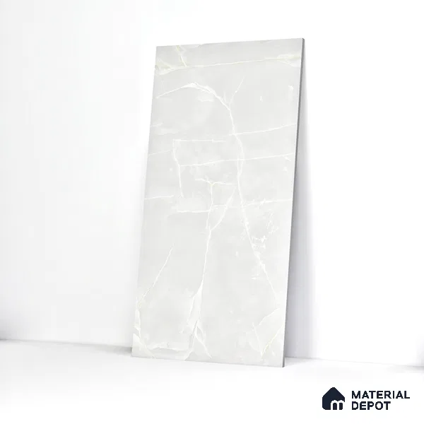 Carving Wall & Floor Tile Frosty White | TL 00359 | 4 ft x 2 ft Size | Matte Finish Vitrified Tile - 9 mm Thick | Suitable For Living Room, Bedroom, Bathroom