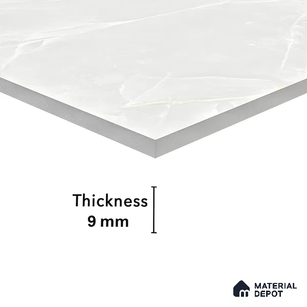 Carving Wall & Floor Tile Frosty White | TL 00359 | 4 ft x 2 ft Size | Matte Finish Vitrified Tile - 9 mm Thick | Suitable For Living Room, Bedroom, Bathroom