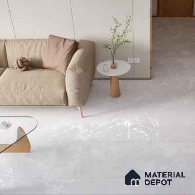 Carving Wall & Floor Tile Frosty White | TL 00359 | 4 ft x 2 ft Size | Matte Finish Vitrified Tile - 9 mm Thick | Suitable For Living Room, Bedroom, Bathroom
