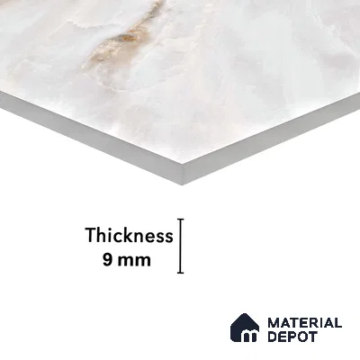 Marble Wall & Floor Vitrified Tile Ghost White 4 ft x 2 ft | TL 01083 Glossy Finish - 9 mm | Suitable for Living Room, Bedroom