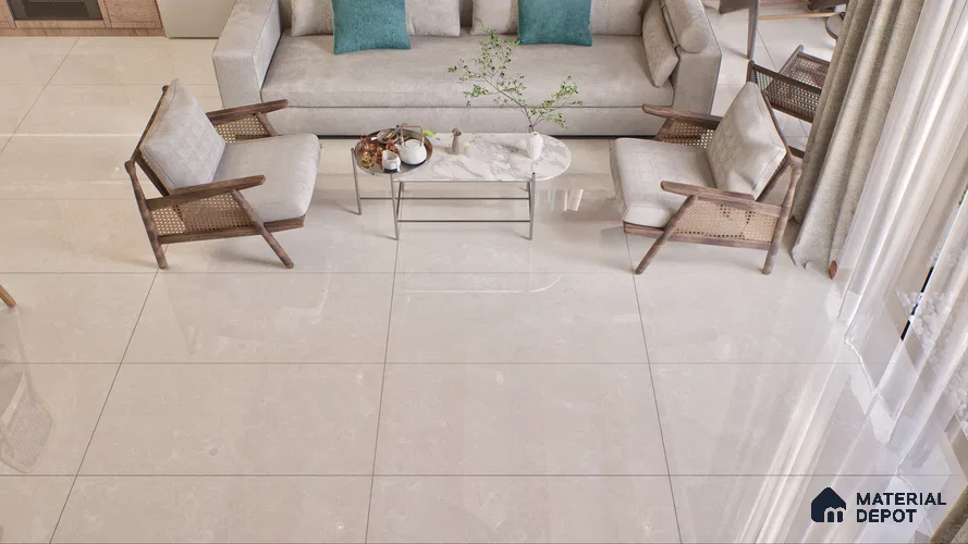 Endless Floor & Wall Vitrified Tile Gold 4 ft x 2 ft | TL 01074 Glossy Finish - 9 mm | Suitable for Living Room, Bedroom