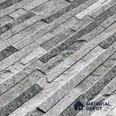 Elevation Wall Tile TL 00073 A Grey 2 ft x 1 ft Punch Matte Finish Vitrified Tile - 9 mm | Ideal For Modern Facades, Outdoor Cladding, Feature Wall