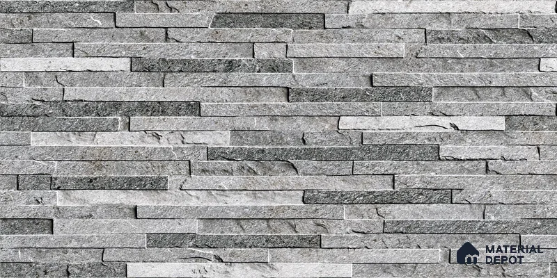 Elevation Wall Tile TL 00073 A Grey 2 ft x 1 ft Punch Matte Finish Vitrified Tile - 9 mm | Ideal For Modern Facades, Outdoor Cladding, Feature Wall