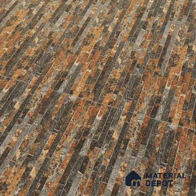 Elevation Wall Tile TL 00073 C Brown 2 ft x 1 ft Punch Matte Finish Vitrified Tile - 9 mm | Suitable For Feature Wall, Boundary Wall, Balcony, Outdoor (Sample)