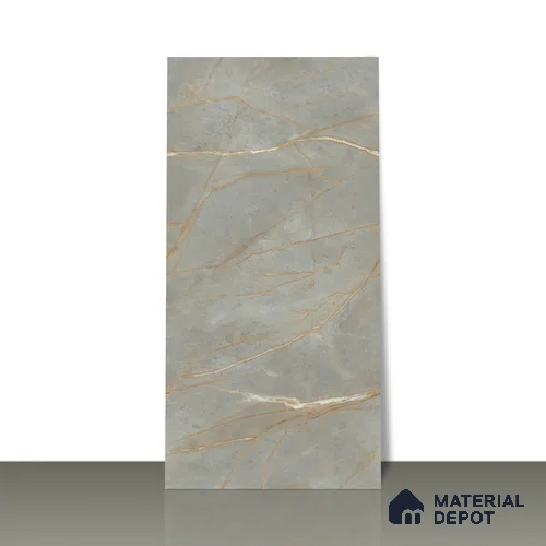 Carving Wall & Floor Tile Bever Grey | TL 01068 | 4 ft x 2 ft Size | Matte Finish Vitrified Tile - 9 mm Thick | Ideal For Living Room, Bedroom, Bathroom