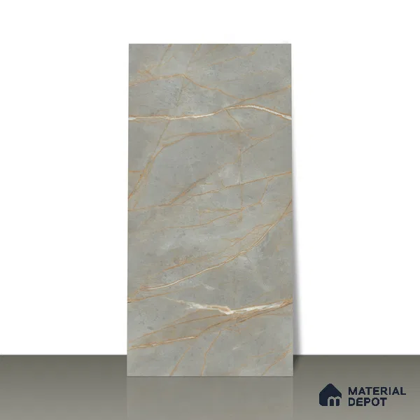 Carving Wall & Floor Tile Bever Grey | TL 01068 | 4 ft x 2 ft Size | Matte Finish Vitrified Tile - 9 mm Thick | Ideal For Living Room, Bedroom, Bathroom