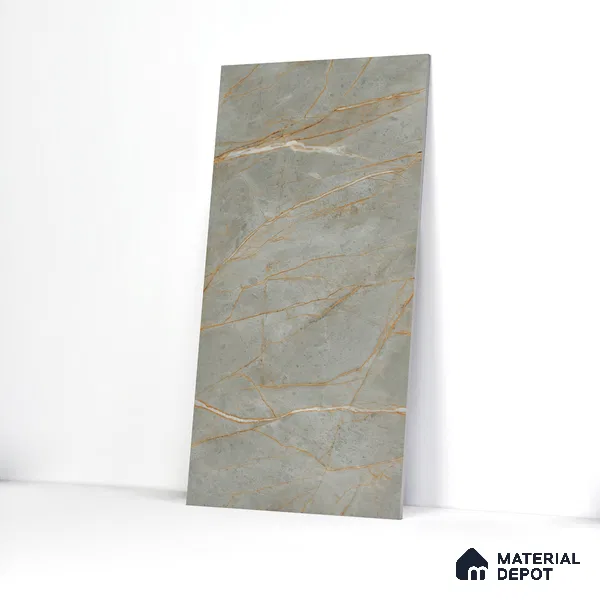 Carving Wall & Floor Tile Bever Grey | TL 01068 | 4 ft x 2 ft Size | Matte Finish Vitrified Tile - 9 mm Thick | Ideal For Living Room, Bedroom, Bathroom