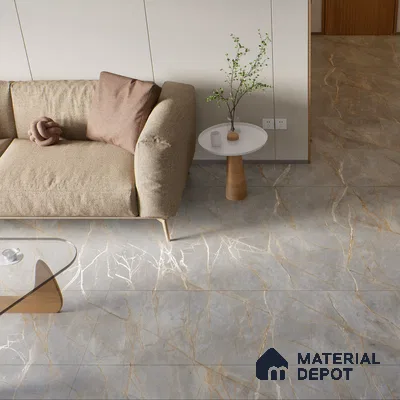 Carving Wall & Floor Tile Bever Grey | TL 01068 | 4 ft x 2 ft Size | Matte Finish Vitrified Tile - 9 mm Thick | Ideal For Living Room, Bedroom, Bathroom
