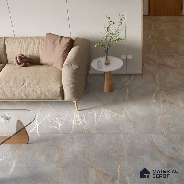 Carving Wall & Floor Tile Bever Grey | TL 01068 | 4 ft x 2 ft Size | Matte Finish Vitrified Tile - 9 mm Thick | Ideal For Living Room, Bedroom, Bathroom