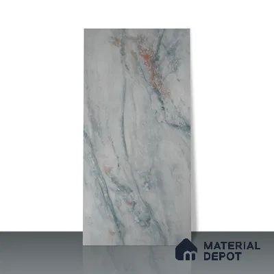 Endless Wall & Floor Vitrified Tile Hoary White 4 ft x 2 ft | TL 01081 High Gloss Finish - 9 mm | Suitable for Living Room, Bedroom (Sample)