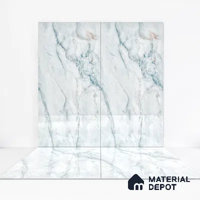 Endless Wall & Floor Vitrified Tile Hoary White 4 ft x 2 ft | TL 01081 High Gloss Finish - 9 mm | Suitable for Living Room, Bedroom (Sample)