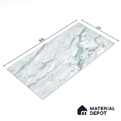 Endless Wall & Floor Vitrified Tile Hoary White 4 ft x 2 ft | TL 01081 High Gloss Finish - 9 mm | Suitable for Living Room, Bedroom (Sample)