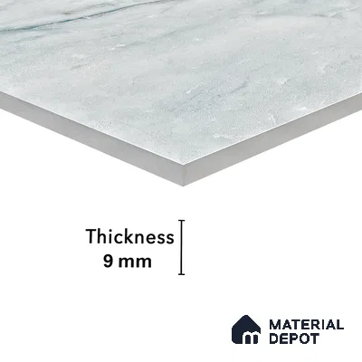 Endless Wall & Floor Vitrified Tile Hoary White 4 ft x 2 ft | TL 01081 High Gloss Finish - 9 mm | Suitable for Living Room, Bedroom (Sample)