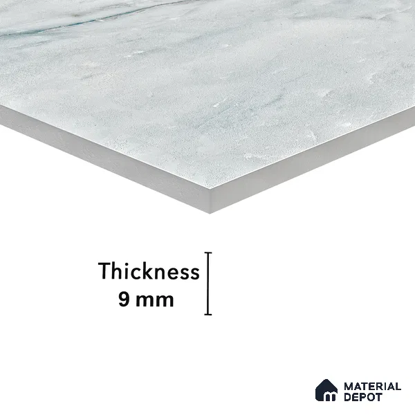 Endless Wall & Floor Vitrified Tile Hoary White 4 ft x 2 ft | TL 01081 High Gloss Finish - 9 mm | Suitable for Living Room, Bedroom (Sample)