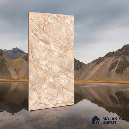 Carving Wall & Floor Tile Iron Grey | TL 01087 | 4 ft x 2 ft Size | Matte Finish Vitrified Tile - 9 mm Thick | Ideal For Living Room, Bedroom, Bathroom