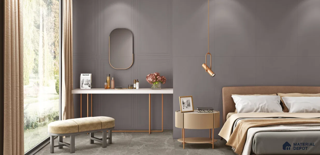 Punch Wall TL 07705 F Carbon 4 ft x 2 ft Vitrified Full Body Digital Matte Finish - 9 mm | Suitable for Bathroom, Accent/Feature Wall, Dining Area