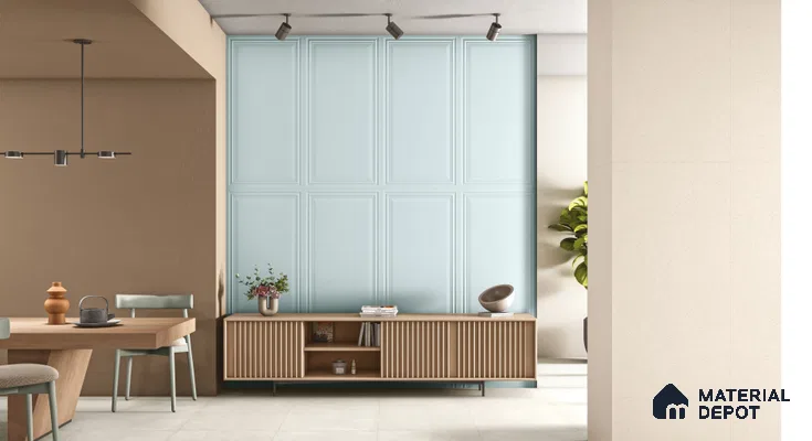 Punch Wall TL 07705 C Aqua 4 ft x 2 ft Vitrified Full Body Digital Matte Finish - 9 mm | Suitable for Bathroom, Accent/Feature Wall, Dining Area