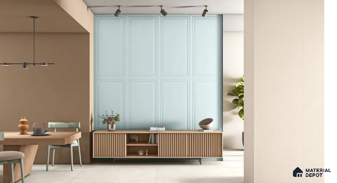 Punch Wall TL 07705 C Aqua 4 ft x 2 ft Vitrified Full Body Digital Matte Finish - 9 mm | Suitable for Bathroom, Accent/Feature Wall, Dining Area