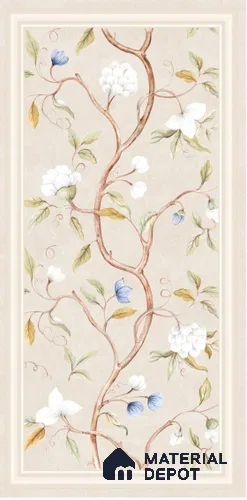 Tropical Wall Tile TL 07705 B Petalwashed Blue 4 ft x 2 ft Matte Finish Vitrified Wall Tile - 9 mm | Suitable for Bathroom, Accent/Feature Wall, Foyer