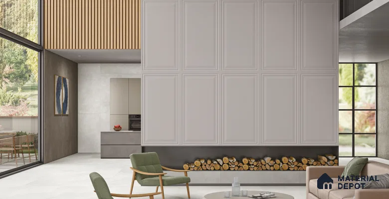 Punch Wall TL 07705 G Cement 4 ft x 2 ft Vitrified Full Body Digital Matte Finish - 9 mm | Suitable for Bathroom, Accent/Feature Wall, Dining Area