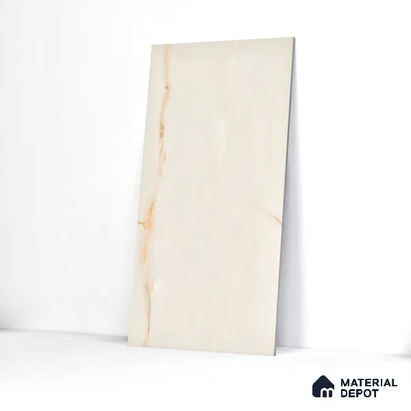 Marble Wall & Floor Vitrified Tile Oyster Beige 4 ft x 2 ft | TL 01077 Glossy Finish - 9 mm | Suitable for Living Room, Bedroom