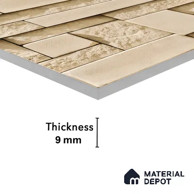 Elevation Wall Tile TL 00065 A Latte Beige 2 ft x 1 ft Punch Matte Finish Vitrified Tile - 9 mm | Suitable For Feature Wall, Boundary Wall, Balcony, Outdoor (Sample)