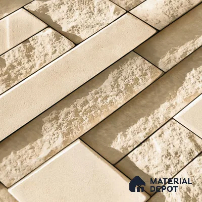 Elevation Wall Tile TL 00065 A Latte Beige 2 ft x 1 ft Punch Matte Finish Vitrified Tile - 9 mm | Suitable For Feature Wall, Boundary Wall, Balcony, Outdoor (Sample)