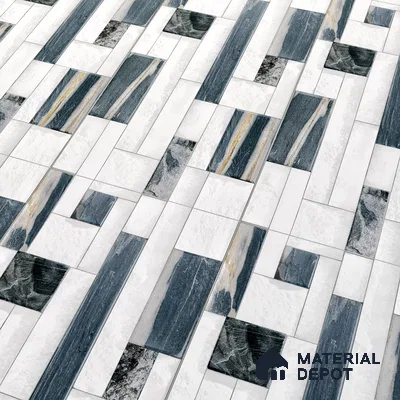Elevation Wall Tile TL 00065 B Snowy White 2 ft x 1 ft Punch Matte Finish Vitrified Tile - 9 mm | Ideal For Modern Facades, Outdoor Cladding, Feature Wall (Sample)