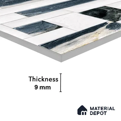 Elevation Wall Tile TL 00065 B Snowy White 2 ft x 1 ft Punch Matte Finish Vitrified Tile - 9 mm | Ideal For Modern Facades, Outdoor Cladding, Feature Wall (Sample)