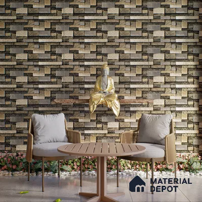 Elevation Wall Tile TL 00065 C Grey 2 ft x 1 ft Punch Matte Finish Vitrified Tile - 9 mm | Suitable For Feature Wall, Boundary Wall, Balcony, Outdoor