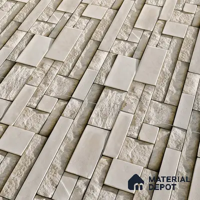 Elevation Wall Tile TL 00065 D Caramel Beige 2 ft x 1 ft Punch Matte Finish Vitrified Tile - 9 mm | Suitable For Feature Wall, Boundary Wall, Balcony, Outdoor