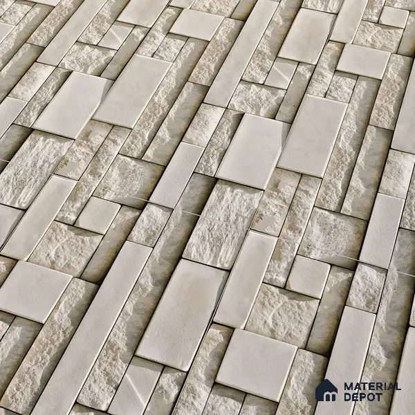 Elevation Wall Tile TL 00065 D Caramel Beige 2 ft x 1 ft Punch Matte Finish Vitrified Tile - 9 mm | Suitable For Feature Wall, Boundary Wall, Balcony, Outdoor