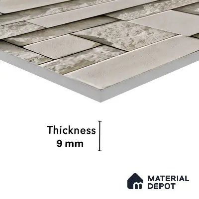 Elevation Wall Tile TL 00065 D Caramel Beige 2 ft x 1 ft Punch Matte Finish Vitrified Tile - 9 mm | Suitable For Feature Wall, Boundary Wall, Balcony, Outdoor